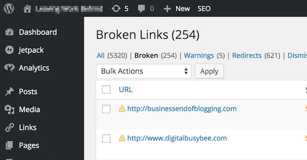 Broken Links WordPress